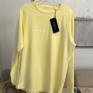 Alphalete Athletics Men’s Size Large Long Sleeve Tee New Yellow